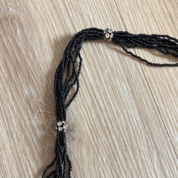 April Cornell Black Beaded Evening  Bag Purse – Floral Embellished Vintage - Picture 2 of 6